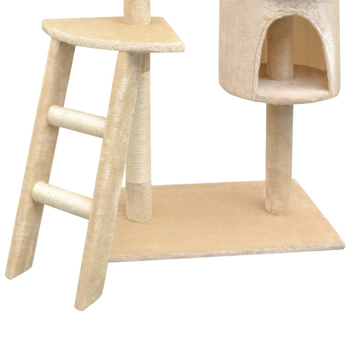 Ansamblu pentru pisici, stâlpi cu funie de sisal, 150 cm, bej - WALTI WALTI