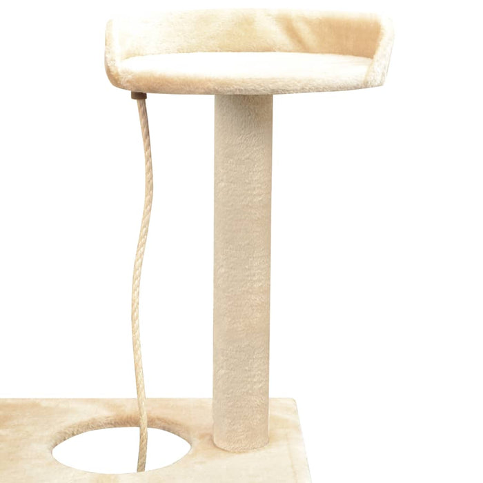 Ansamblu pentru pisici, stâlpi cu funie de sisal, 150 cm, bej - WALTI WALTI