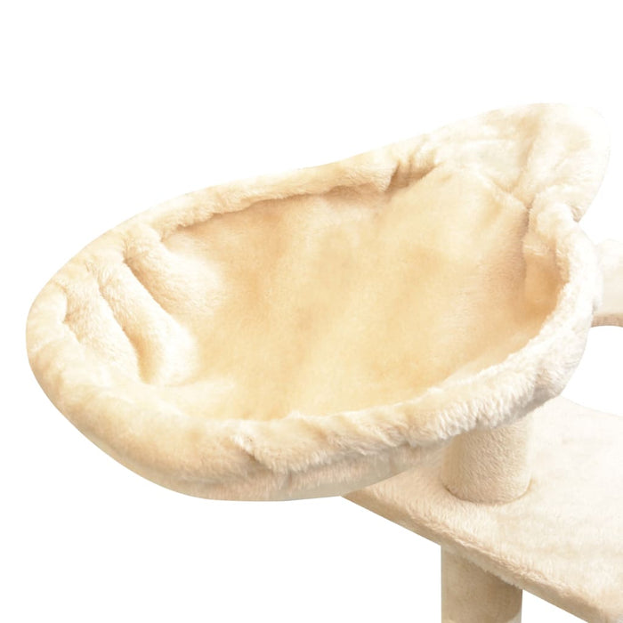 Ansamblu pentru pisici, stâlpi cu funie de sisal, 150 cm, bej - WALTI WALTI