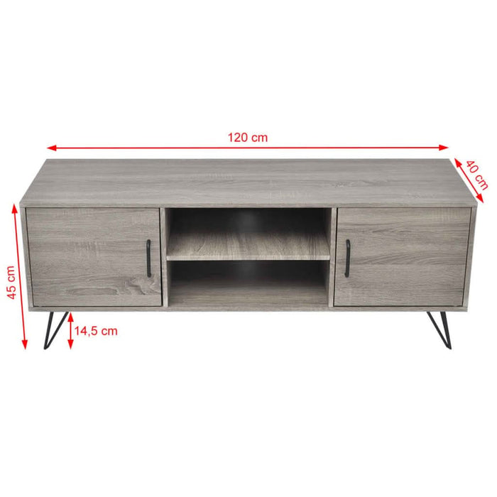 Comodă TV, gri, 120x40x45 cm - WALTI WALTI