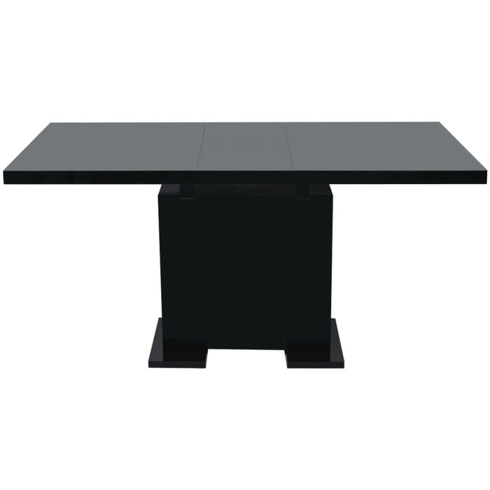 Masă de sufragerie extensibilă, negru extralucios - WALTI WALTI