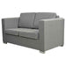 Canapea cu 2 locuri, gri deschis, material textil - WALTI WALTI