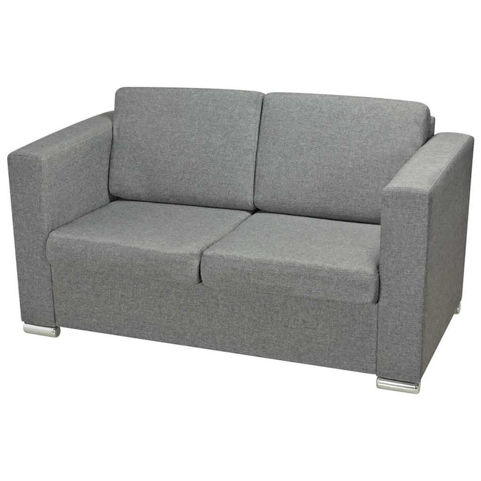 Canapea cu 2 locuri, gri deschis, material textil - WALTI WALTI