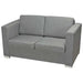 Canapea cu 2 locuri, gri deschis, material textil - WALTI WALTI