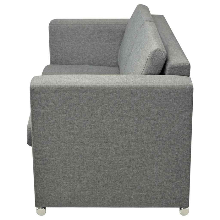 Canapea cu 2 locuri, gri deschis, material textil - WALTI WALTI