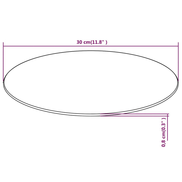 Blat de masă din sticlă securizată, rotund, 300 mm - WALTI WALTI