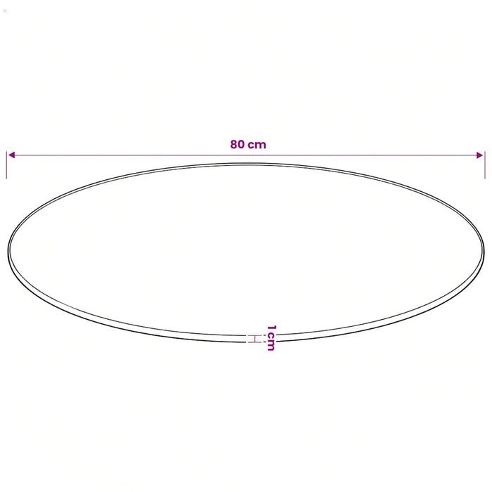 Blat masă din sticlă securizată rotund 80 cm WALTI