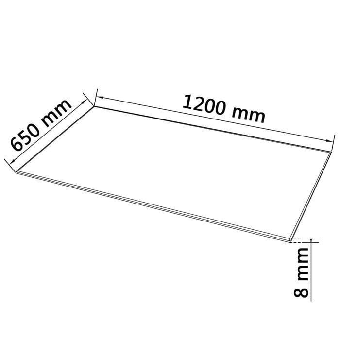Blat de masă din sticlă securizată rotund 1200 x 650 mm - WALTI WALTI