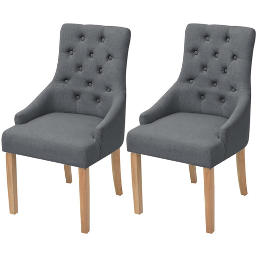 Scaune de bucătărie, 2 buc., gri închis, material textil - WALTI WALTI