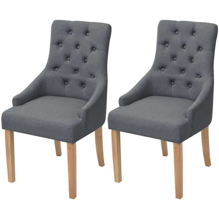 Scaune de bucătărie, 2 buc., gri închis, material textil - WALTI WALTI