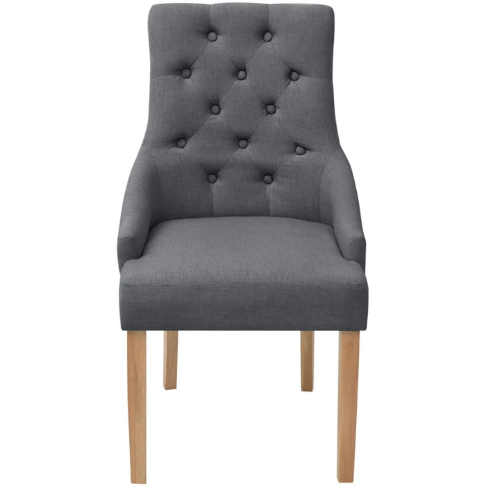 Scaune de bucătărie, 2 buc., gri închis, material textil - WALTI WALTI