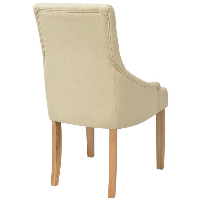 Scaune de bucătărie, 2 buc., crem, material textil WALTI