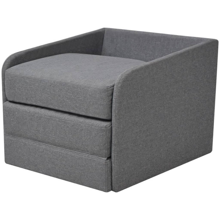 Fotoliu pat extensibil, gri deschis, material textil - WALTI WALTI