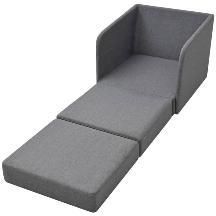 Fotoliu pat extensibil, gri deschis, material textil - WALTI WALTI