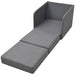 Fotoliu pat extensibil, gri deschis, material textil - WALTI WALTI