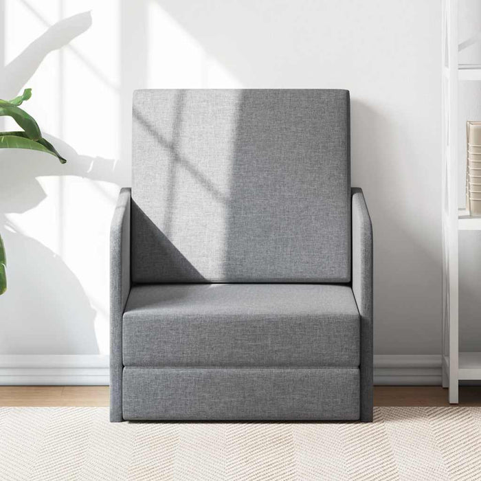 Fotoliu pat extensibil, gri deschis, material textil - WALTI WALTI