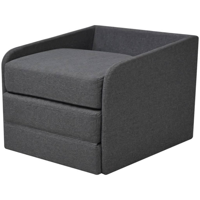 Fotoliu pat extensibil, gri închis, material textil - WALTI WALTI