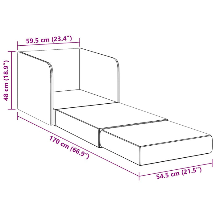 Fotoliu pat extensibil, gri închis, material textil - WALTI WALTI