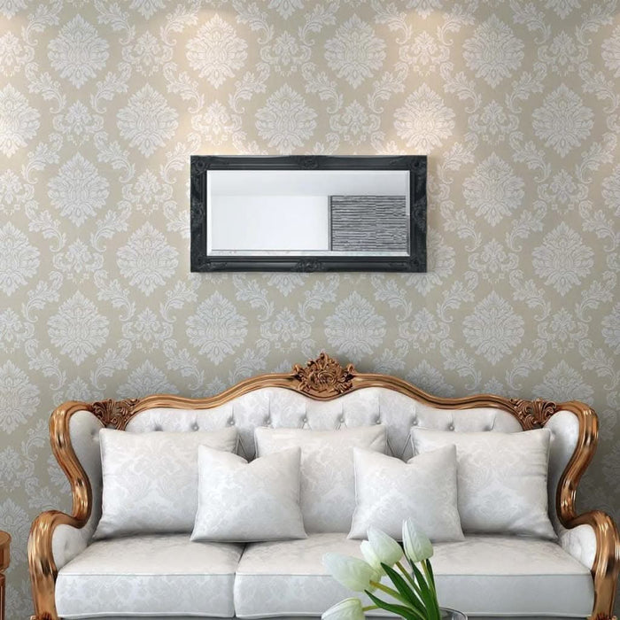 Oglindă de perete în stil baroc, 100 x 50 cm, negru - WALTI WALTI