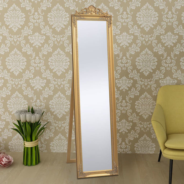 Oglindă verticală în stil baroc 160 x 40 cm auriu - WALTI WALTI