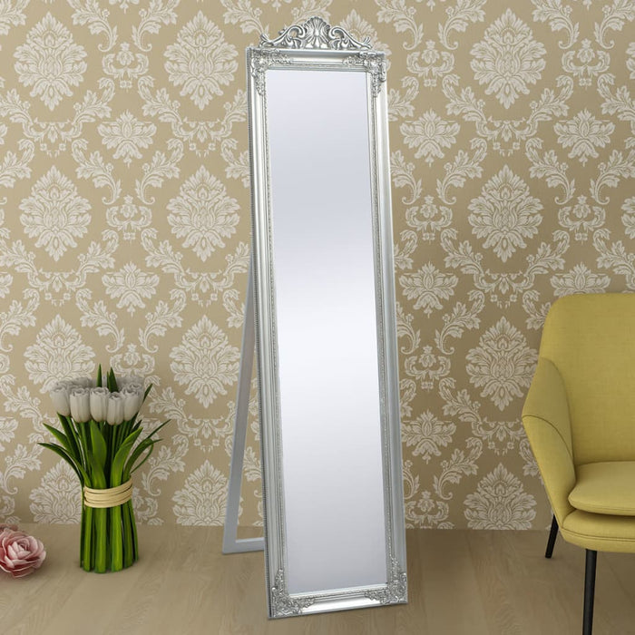 Oglindă verticală în stil baroc 160 x 40 cm argintiu - WALTI WALTI