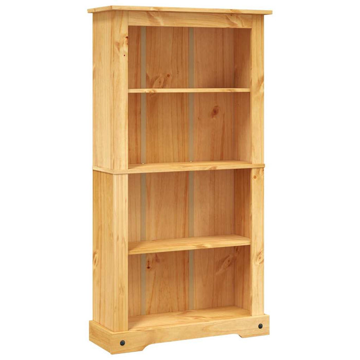Bibliotecă 4 rafturi pin, stil mexican Corona 80x29x150 cm WALTI