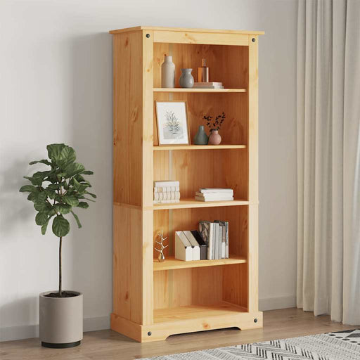 Bibliotecă 5 rafturi, 80x40x170 cm, pin mexican, stil Corona - WALTI WALTI