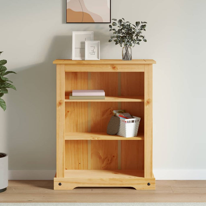 Bibliotecă 3 rafturi pin, stil mexican Corona, 80x29x100 cm WALTI
