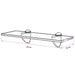 Raft suspendat din sticlă, 30 x 10 cm, 8 mm - WALTI WALTI