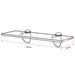 Raft suspendat din sticlă, 30 x 10 cm, 8 mm - WALTI WALTI