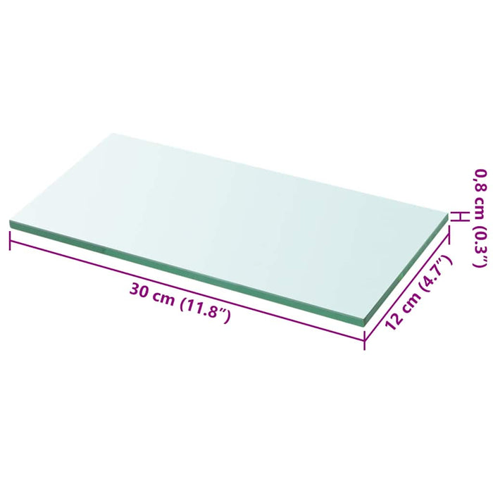 Raft din sticlă transparentă, 30 x 12 cm - WALTI WALTI