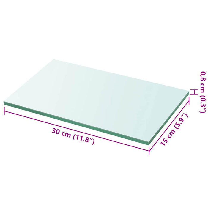 Raft din sticlă transparentă, 30 x 15 cm - WALTI WALTI