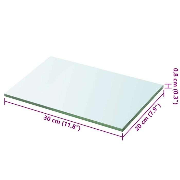 Raft din sticlă transparentă, 30 x 20 cm - WALTI WALTI