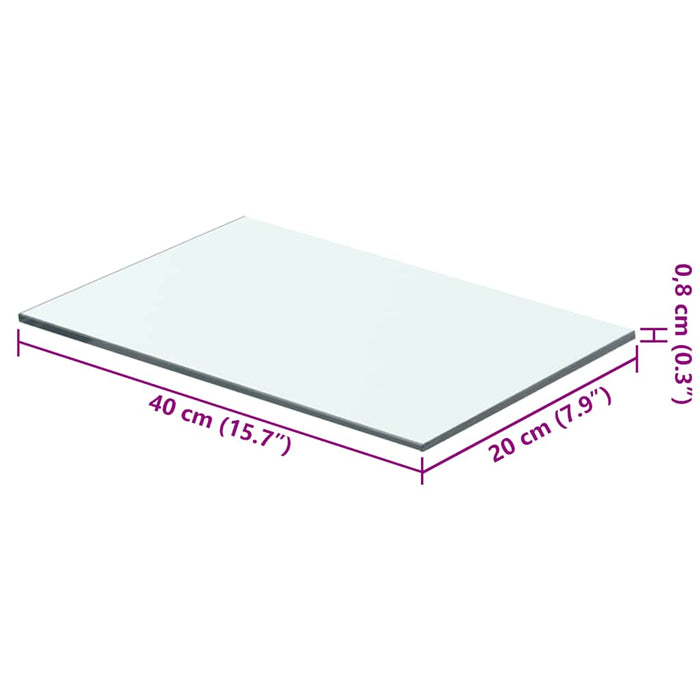 Raft din sticlă transparentă, 40 x 20 cm - WALTI WALTI