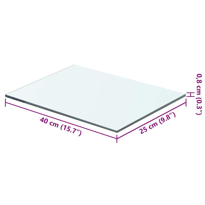 Raft din sticlă transparentă, 40 x 25 cm - WALTI WALTI