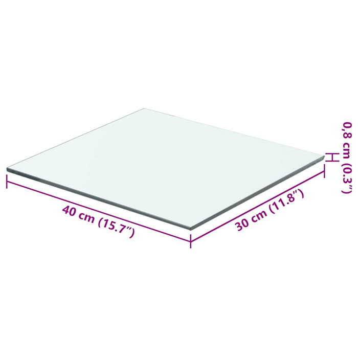 Raft din sticlă transparentă, 40 x 30 cm - WALTI WALTI