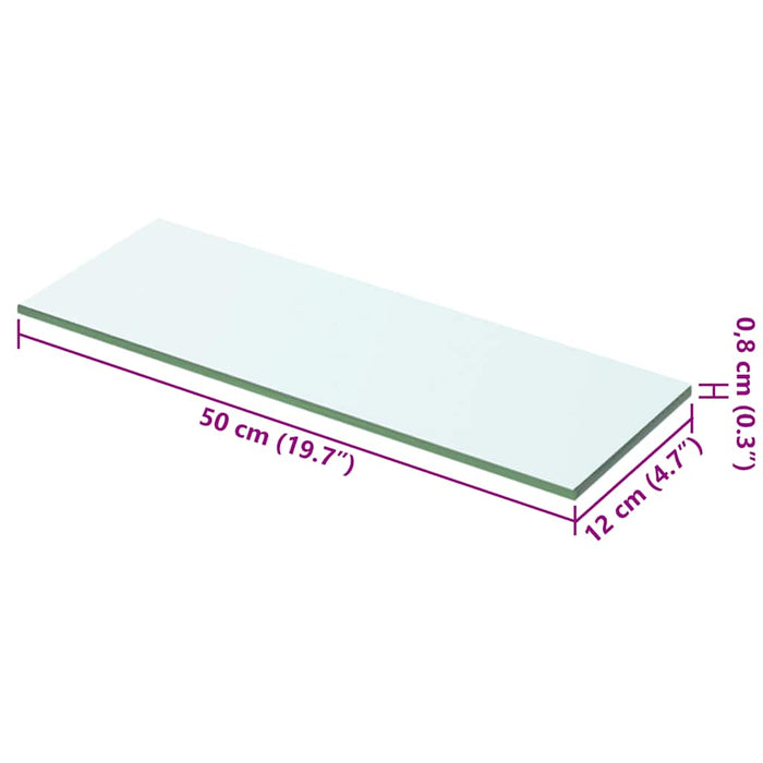 Raft din sticlă transparentă, 50 x 12 cm - WALTI WALTI