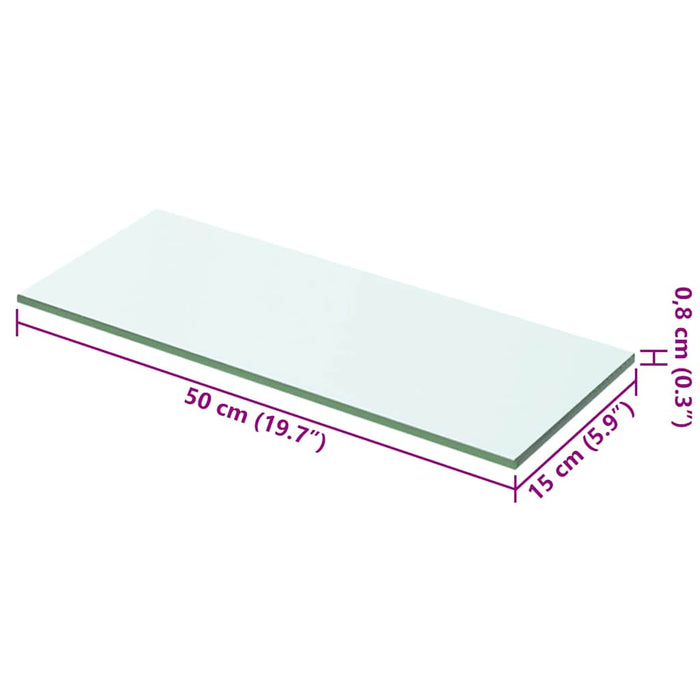 Raft din sticlă transparentă, 50 x 15 cm - WALTI WALTI