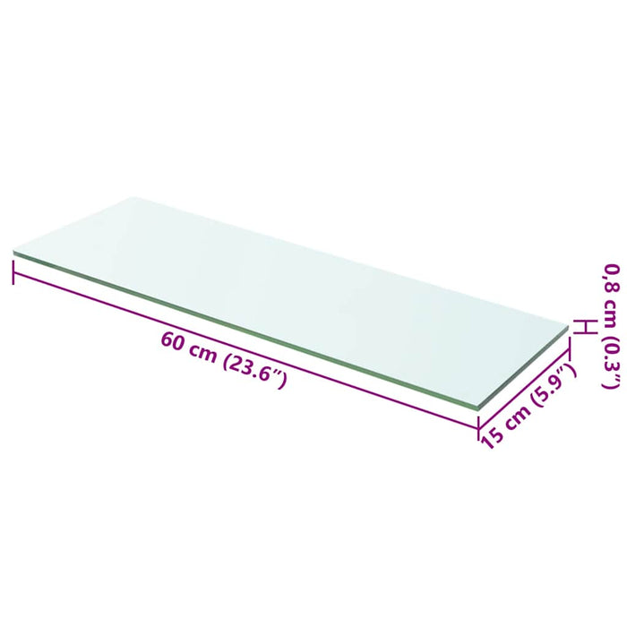 Raft din sticlă transparentă, 60 x 15 cm - WALTI WALTI