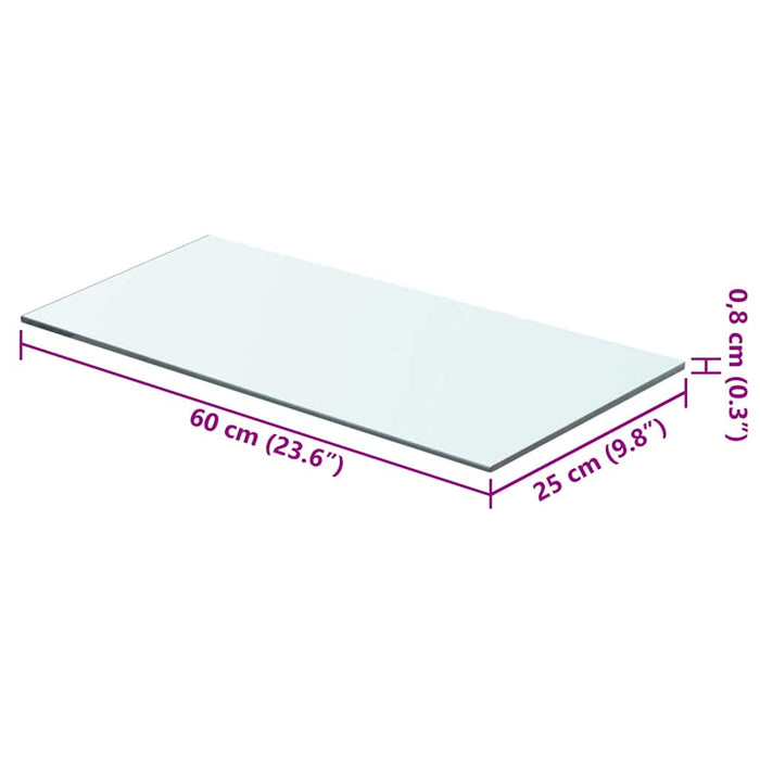 Raft din sticlă transparentă, 60 x 25 cm - WALTI WALTI