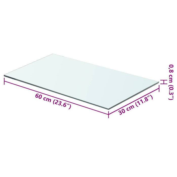 Raft din sticlă transparentă, 60 x 30 cm - WALTI WALTI