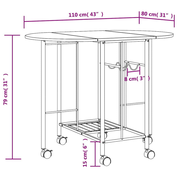 Set masă și scaune de bucătărie pliante MDF, negru, 5 piese - WALTI WALTI