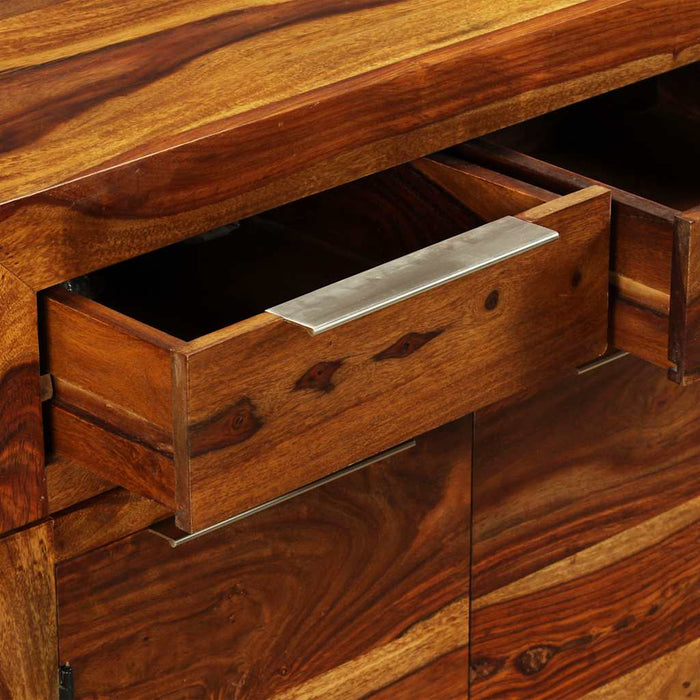 Dulap din lemn masiv de acacia, 160 x 35 x 75 cm WALTI