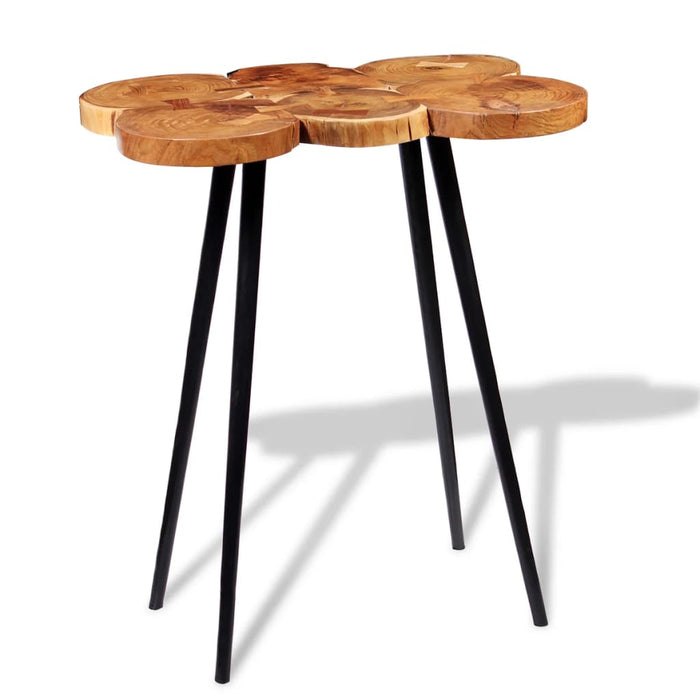 Masă bar lemn masiv de salcâm, model bușteni 90x60x110 cm WALTI