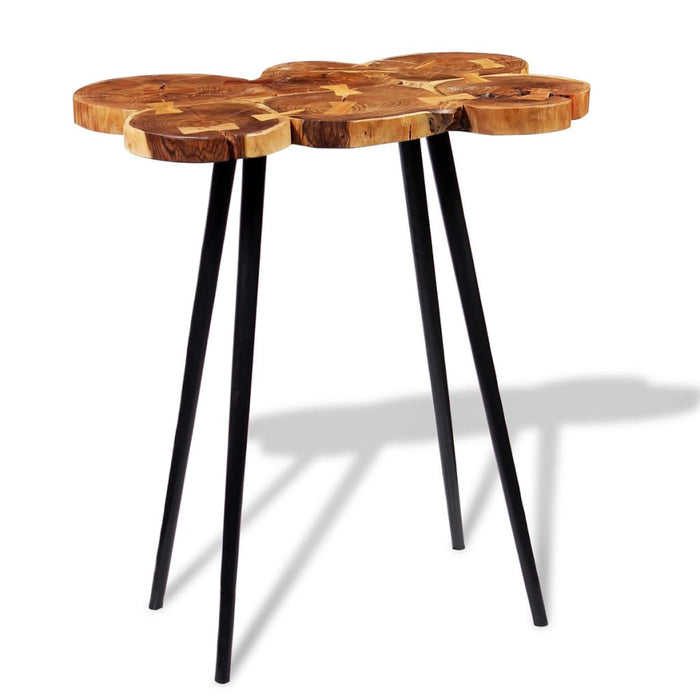 Masă bar lemn masiv de salcâm, model bușteni 90x60x110 cm WALTI