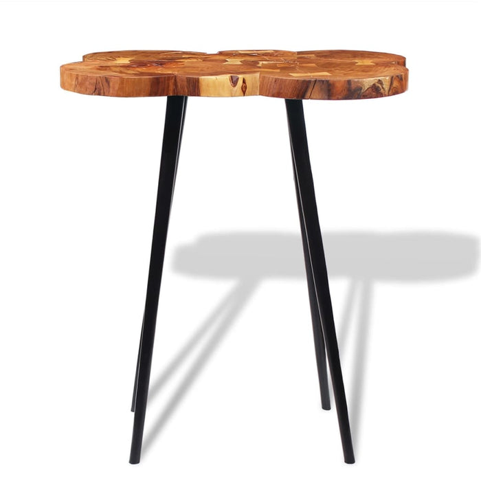 Masă bar lemn masiv de salcâm, model bușteni 90x60x110 cm WALTI