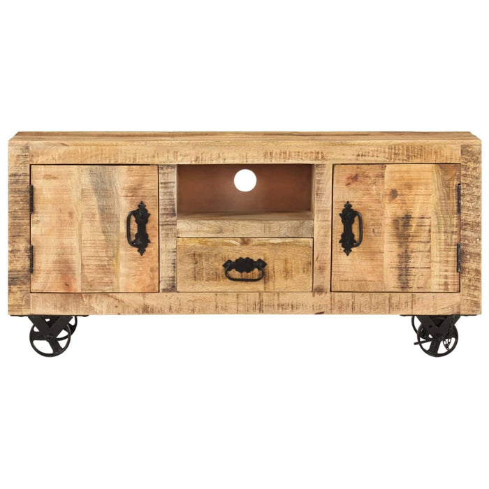 Comodă TV, 110x30x50 cm, lemn de mango nefinisat WALTI