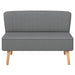 Canapea din material textil 117 x 55,5 x 77 cm, gri deschis - WALTI WALTI