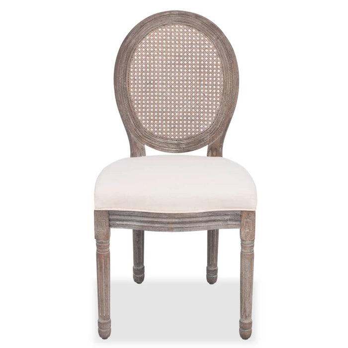 Scaune de bucătărie, 2 buc., crem, material textil WALTI