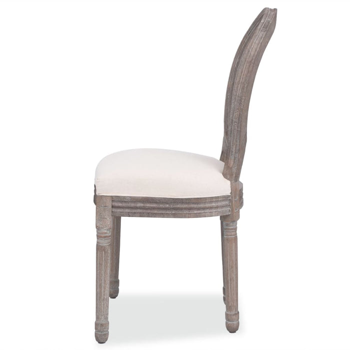 Scaune de bucătărie, 2 buc., crem, material textil WALTI